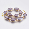 Electroplate Glass Beads Strands EGLA-I008-05G-2