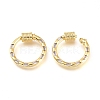 Brass Micro Pave Cubic Zirconia Screw Carabiner Lock Charms KK-M206-18G-01-3
