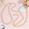 2Pcs 2 Colors Iron Round Rings Link Chain Belts AJEW-GO0001-76-4