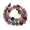 Dyed Natural Dragon Veins Agate Beads Strands G-F583-09-2