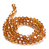 Transparent Electroplate Glass Beads Strands EGLA-A039-T3mm-B28-2