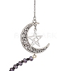 Glass Spiral Pendant Decorations HJEW-TA00269-4