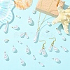 40Pcs 8 Styles ABS Plastic Pearl Pendants FIND-YW0012-01G-4