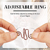2Pcs 2 Colors Iron Yarn Guide Finger Holders DIY-TA0011-15-3