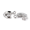 Eco-Friendly Brass Micro Pave Clear Cubic Zirconia Charms ZIRC-C027-08P-RS-2