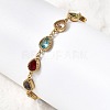 304 Stainless Steel Link Chain Bracelets for Women BJEW-A093-01A-G-3