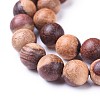 Natural Wood Beads Strands X-WOOD-F008-04-B-3