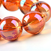 Electroplate Glass Beads Strands X-EGLA-Q062-8mm-A13-4