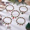 Christmas Theme Alloy Enamel Charms Bracelets BJEW-JB10959-2