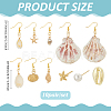 10Pair Alloy & Brass Dangle Earring & Stud Earring Sets EJEW-PH01451-2