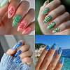 Stainless Steel DIY Nail Art Templates MRMJ-WH0092-054-7