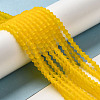 Imitate Austrian Crystal Frosted Glass Beads Strands GLAA-F029-TM4mm-B22-4