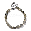 Natural Labradorite Beaded Bracelets for Women G-P563-07P-05-4