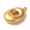 Ion Plating(IP) 304 Stainless Steel Pendants STAS-M017-08G-16-2