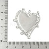 304 Stainless Steel Pendant Cabochon Settings for Enamel STAS-L293-02P-3