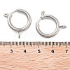 Non-Tarnish 304 Stainless Steel Spring Ring Clasps STAS-E104-09C-P-3