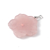 Natural Rose Quartz Big Pendants G-B040-01P-11-4