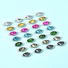 28Pcs 7 Colors Alloy Glass Links/Connectors GLAA-FS0001-93-9