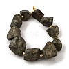 Raw Rough Natural Pyrite Beads Strands G-Z087-B17-3