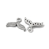 Brass Micro Pave Clear Cubic Zirconia Charms KK-H460-36P-2