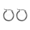304 Stainless Steel Hoop Earrings EJEW-F105-11B-2