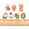 14Pcs 7 Styles Christmas Theme Opaque Resin Pendants FIND-FS0001-51-6