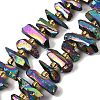 Electroplate Natural Quartz Crystal Beads Strands G-F800-B13-1