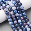 Ombre Effect Dyed Glass Beads Strands GLAA-T031-01O-04-2