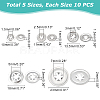   50Pcs 5 Style 304 Stainless Steel Washers DIY-PH0008-70-2
