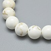 Natural Magnesite Bead Stretch Bracelets BJEW-K212-C-008-3