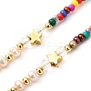 Glass Seed Beads Eyeglasses Chains AJEW-EH00383-04-4