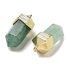 Natural Green Strawberry Quartz Faceted Pendants G-G181-03G-05-2
