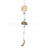 Moon Phase Theme Crystal Glass Sun Catcher Pendant PW-WG27FA6-04-1