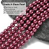 Eco-Friendly Dyed Glass Pearl Beads Strands HY-A008-6mm-RB027-3
