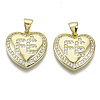 Brass Micro Pave Cubic Zirconia Pendants ZIRC-S061-192G-NF-1