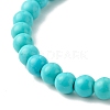Synthetic Turquoise(Dyed) Starfish Stretch Bracelet BJEW-JB07702-03-5