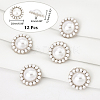  Plastic Imitation Pearl Shank Buttons FIND-NB0003-71P-2