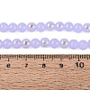 Electroplate Imitation Jade Glass Beads Strands EGLA-Q132-6MM-01B-04-4