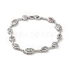 Brass Link Chain Bracelets BJEW-D039-34P-02-1