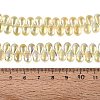 Electroplate Transparent Glass Beads Strands EGLA-N057-01A-04-4