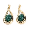 Synthetic Malachite Teardrop Pendants KK-U043-39G-01-1
