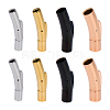8Pcs 4 Colors Stainless Steel Bayonet Clasps STAS-DR0001-14-1