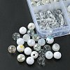 375Pcs 15 Styles Acrylic Beads MACR-YW0002-59C-2