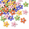 40Pcs 5 Colors Resin Pendants RESI-TA0001-40-3
