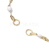304 Stainless Steel Enamel Dapped Chains Slider Bracelets Making AJEW-JB01293-02-2