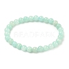 Natural Yellow Jade Beaded Stretch Bracelet BJEW-P209-26-6mm-2