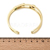 Flat Round Brass Micro Pave Cubic Zirconia Double Layer Cuff Bangles for Women BJEW-K274-16G-5
