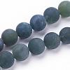 Natural Moss Agate Beads Strands G-F520-58-8mm-1