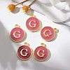 Golden Plated Alloy Enamel Charms X-ENAM-S118-08G-5