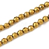 Electroplate Synthetic Non-magnetic Hematite Beads Strands G-A263-B01-03-2